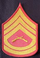 MasterSgt Chevron - Red/Gold