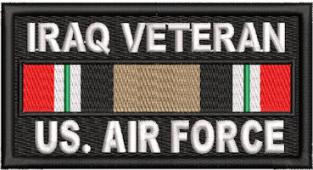 Iraq Veteran Service Ribbon Us Air Force Patch