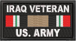Iraq Veteran Service Ribbon US Army Patch