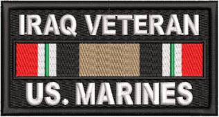 Iraq Veteran Service Ribbon US Marines Patch