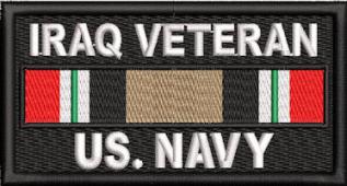 Iraq Veteran Service Ribbon US Navy Patch