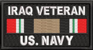 Iraq Veteran Service Ribbon Us Navy Patch