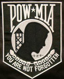 Large POW-MIA Back Patch 11inx8in