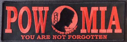 POW MIA 11.5x3.75 PT Rocker Bar Black/Red