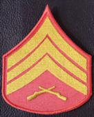 MasterSgt Chevron - Red/Gold