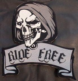 Ride Free Skull Back Patch