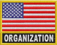 US Flag with Organization Name