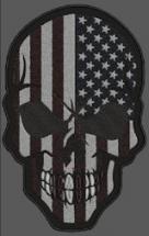 Black-Gray Subduded Skull 12in