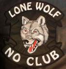 Lone Wolf No Club 13x12 Back Patch