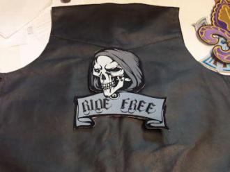 Ride Free Skull Back Patch 1