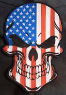 USA Flag Skull 12in