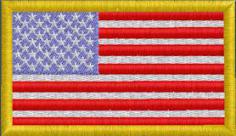 US Flag X-Small Dk Yellow Border