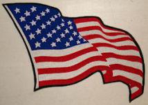 American Flag Wavy Patch - Large