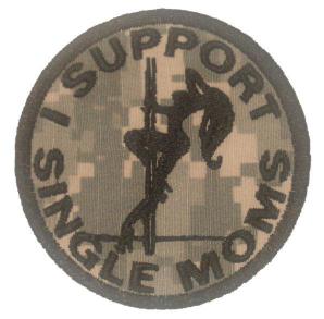 I Support Single Moms Patch - ACU Camo