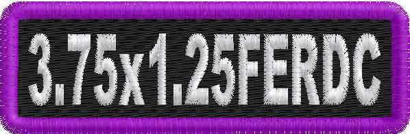 3.75in x 1.25in Name Patch Round Corners - FE