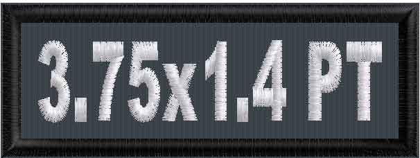 3.75in x 1.4in 1-LINE Name Patch - PT