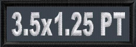 3.5in x 1.25in PolyTwill Name patch 1 Line Patch