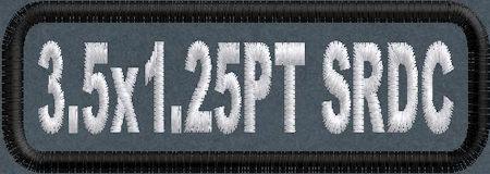 3.5in x 1.25in Standard Round Corner Name Patch - PolyTwill