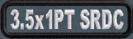 3.5in x 1 in PolyTwill Standard Round Corner Name patch
