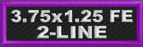 3.75in x 1.25in Name Patch 2 Line - FE