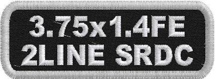 3.75x1.4 Full Embroidered 2 Line SRDC