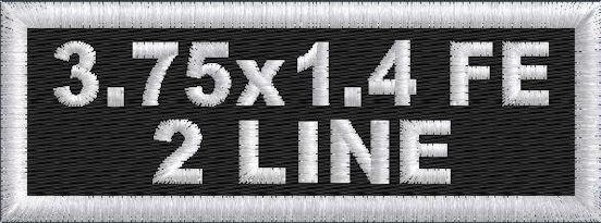 3.75x1.4 Name Patch Full Embroidered 2 Lines