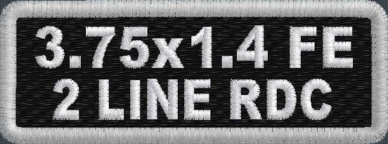 3.75x1.4 Full Embroidered 2 Line RDC