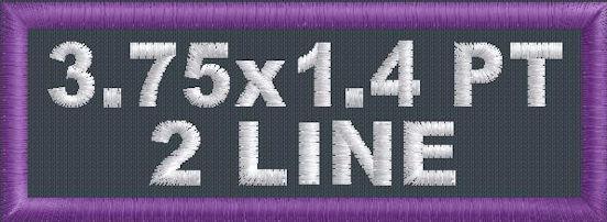 3.75in x 1.4in Name Patch 2 Line Polytwill
