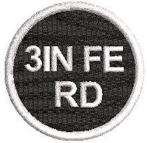 3in Round Full Embroidered Patch