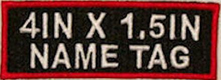 4x1.5 Name patch with 2 Lines