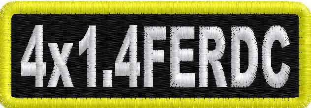 4in x 1.4in Name Patch RD Corner - FE