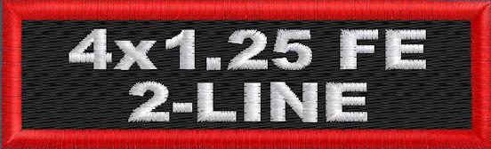 4in x 1.25in 2 Line Name Patch - FE