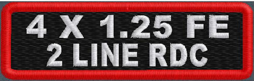 4inx1.25in Full Embroidere Name Patch Round Corners