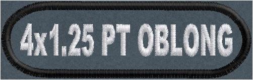 4in x 1.25 Oblong Name Patch - Polytwill