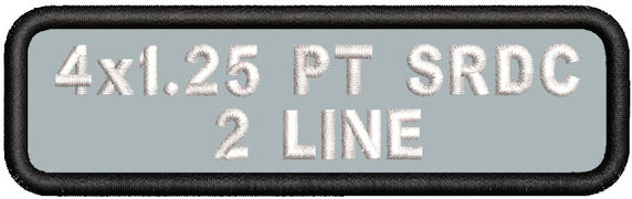 4in x 1.25 2Line Standard Round Corner Polytwill Name Patch