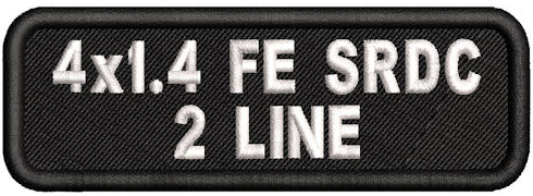 4x1.4 Full Embroider 2 Line Name Patch Standard Round Corners