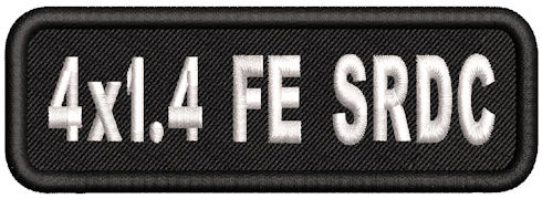 4in x 1.4in Name Patch Standard Round Corner - FE