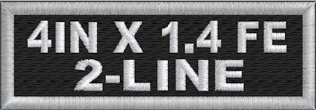 4x1.4 Full Embroider 2 Line Name Patch