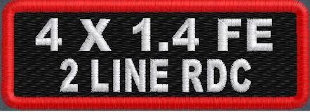 4x1.4 Full Embroider 2 Line Name Patch RD Corners