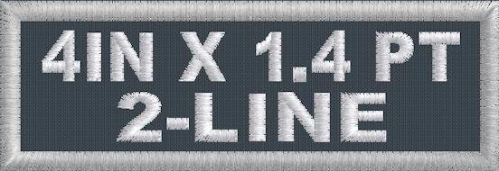4in x 1.4in 2-Line Polytwill Name Patch