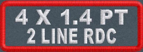 4in x 1.4 2Line RDC Polytwill Name Patch