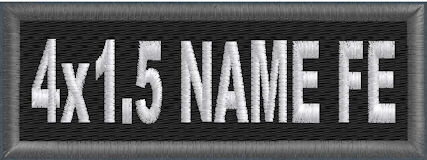 4x1.5 Name patch 1-Line FE