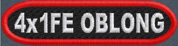 Custom 4in. x 1 Oblong Name Patch Full Embroidered