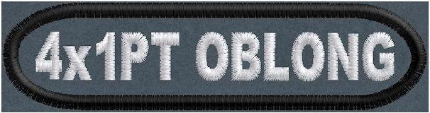 4in x 1in Oblong Polytwill Name Patch