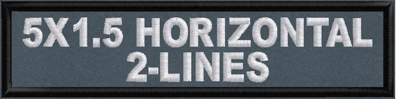 5in x 1.5in 2-Line Horizontal Patch - Polytwill 5in x 1.5in 2-Line Horizontal Patch - Polytwill