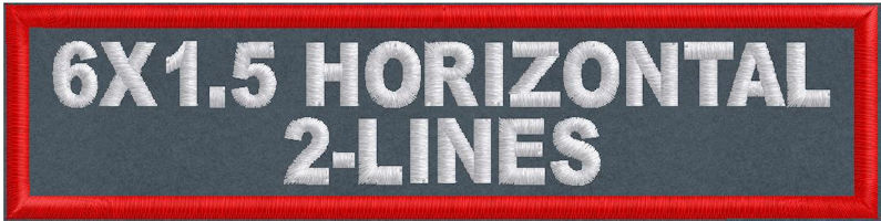 6in x 1.5in 2-Line Horizontal Patch - Polytwill 6in x 1.5in 2-Line Horizontal Patch - Polytwill