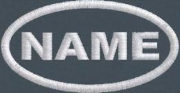 3.5x1.85 Polytwill Oval Name Patch