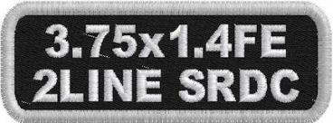 3.75x1.4 Name Patch Full Embroidered 2 Lines Standard Round Corners