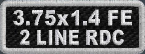 3.75x1.4 Name Patch Full Embroidered 2 Lines Round Corners