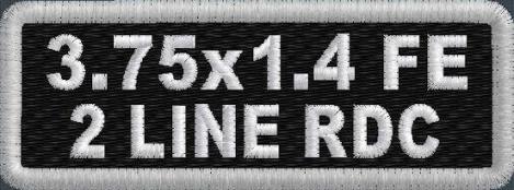 3.75x1.4 Name Patch Full Embroidered 2 Lines Round Corners 3.75x1.4 Name Patch Full Embroidered 2 Lines Round Corners